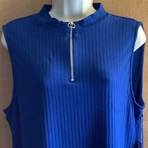 NWT Vince Camuto Royal Blue Sleeveless Blouse Size: XL